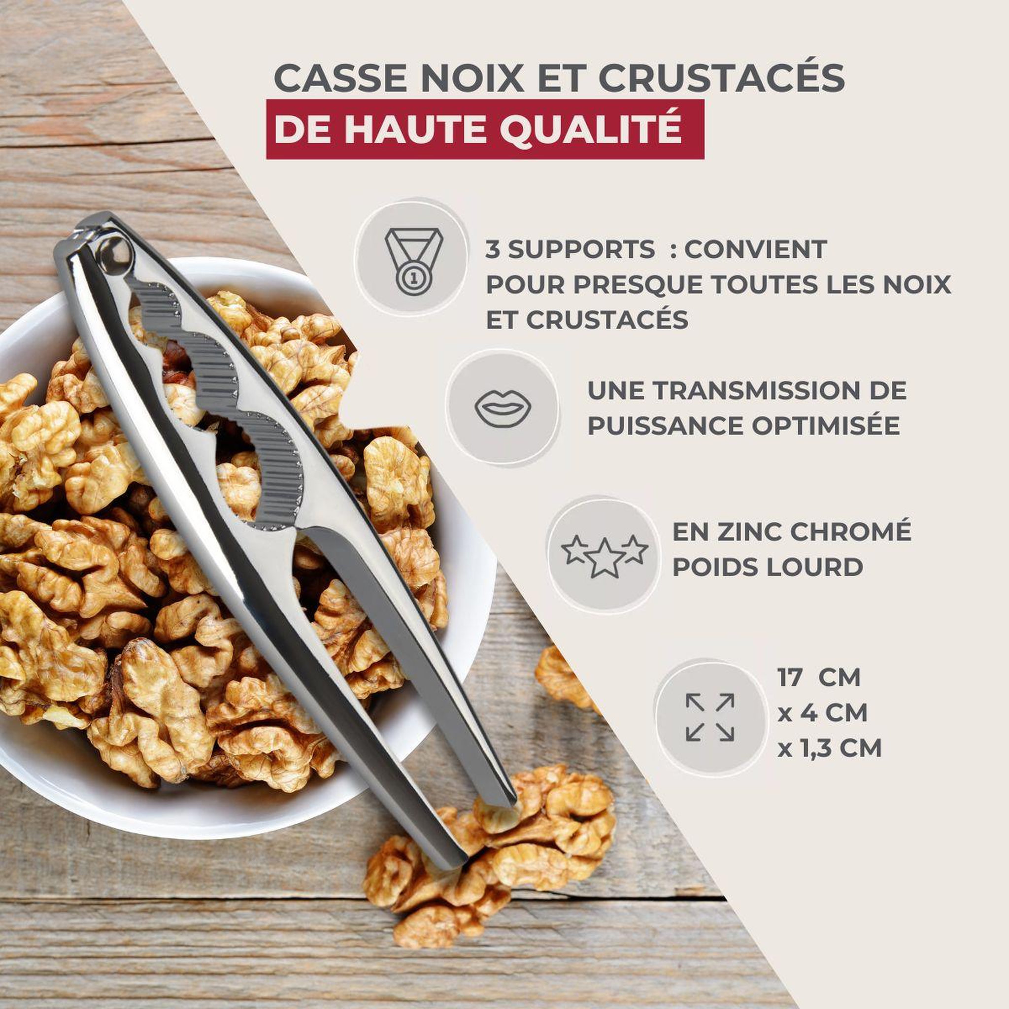 Voir la diapositive 3 : Fackelmann Casse noix et crustacés fackelmann basic