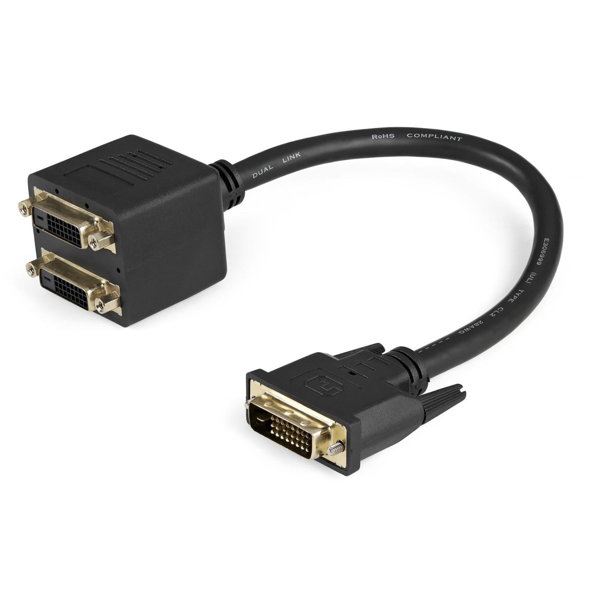 Startech Startech.com câble répartiteur en y dvi-d vers 2x dvi-d 30 cm - câble splitter dvi-d - m/f