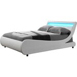 Habitat et Jardin Lit LED  Natacha  - 140 x 190 cm - Blanc