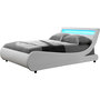 Voir la diapositive 1 : Habitat et Jardin Lit LED  Natacha  - 140 x 190 cm - Blanc