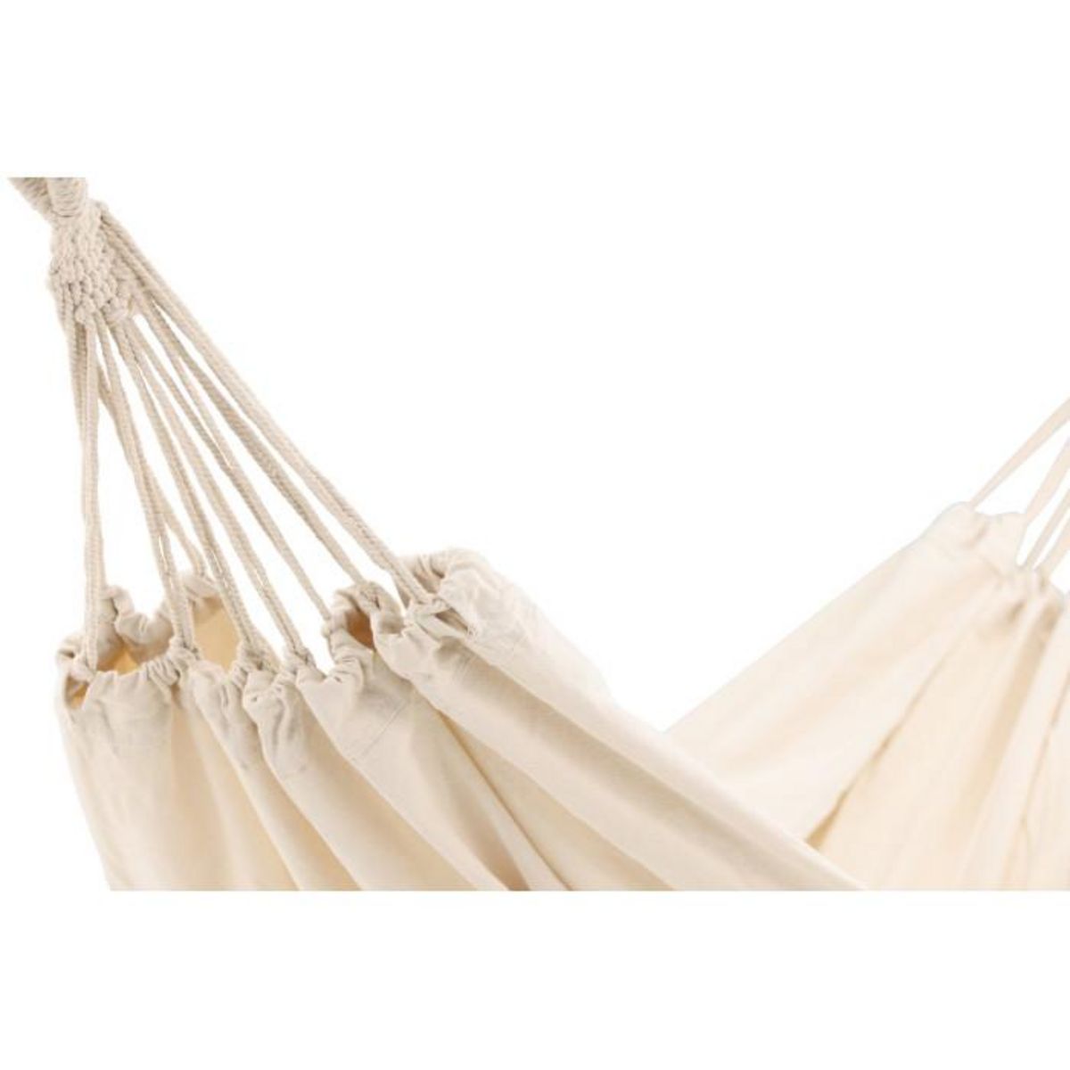 Paris Prix Hamac en Tissu  Hedvig  200cm Blanc Crème