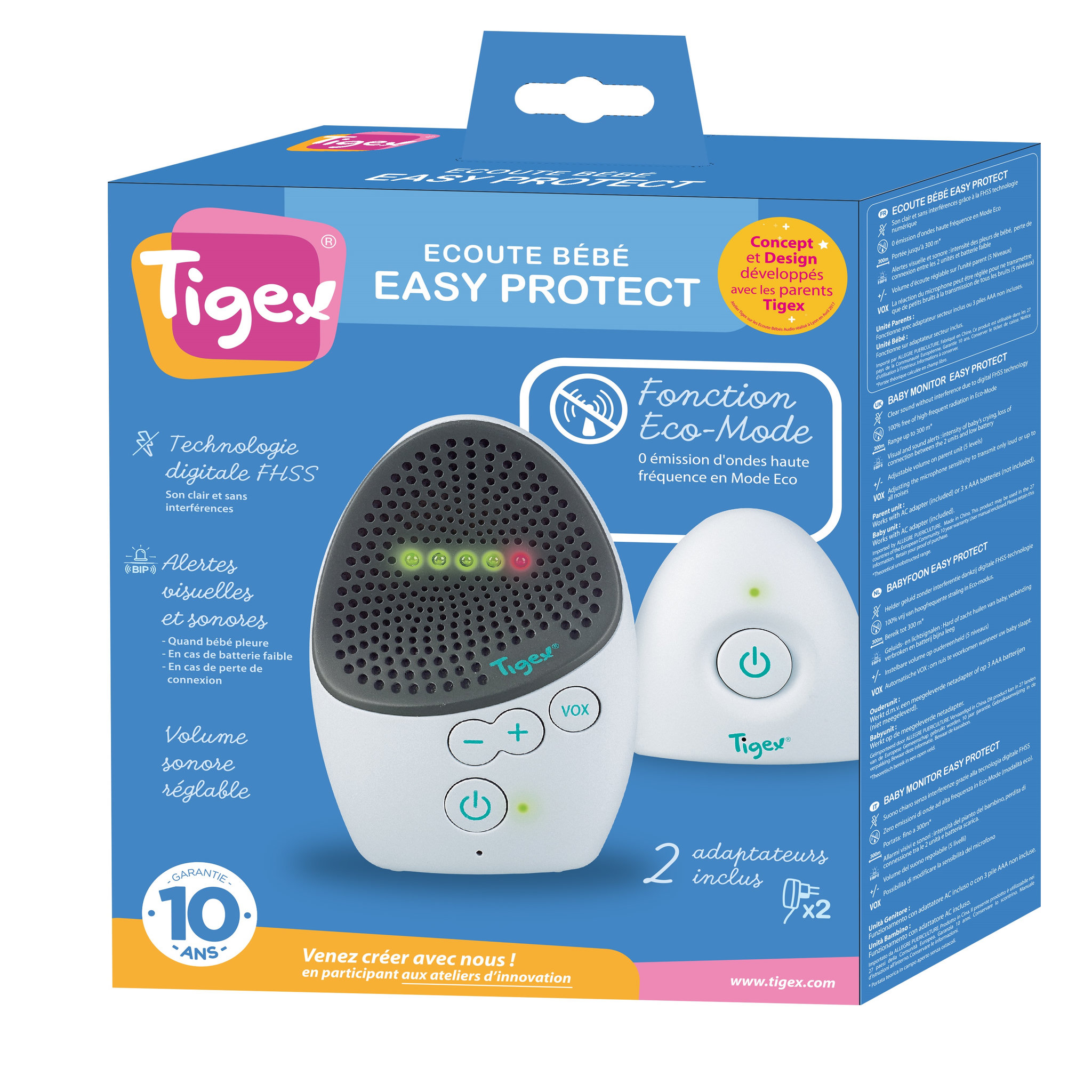 Voir la diapositive 2 : TIGEX Ecoute bébé Easy Protect