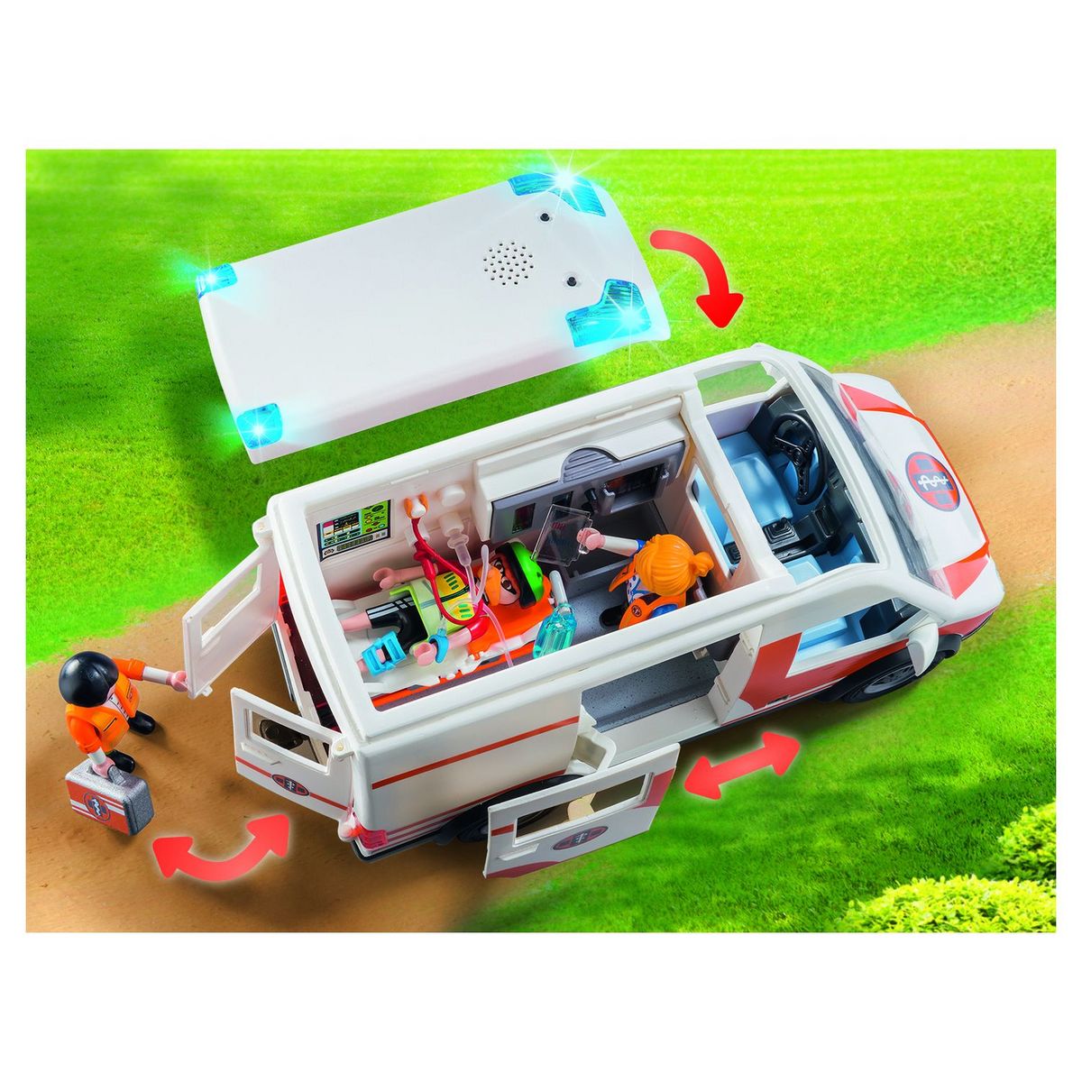 PLAYMOBIL 70049 - City Life - Ambulance et secouristes