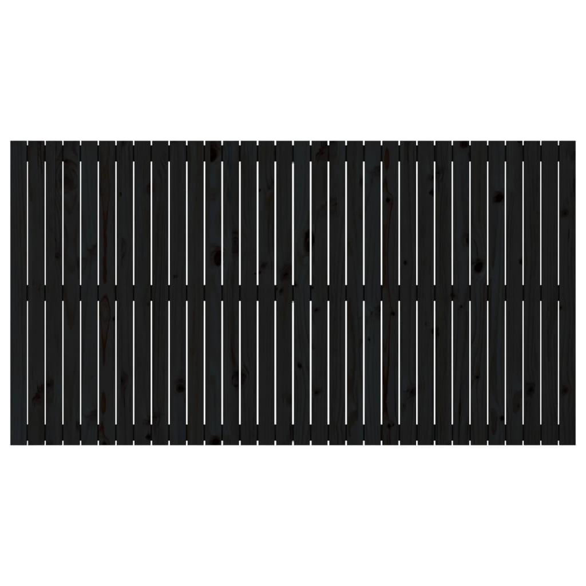 Voir la diapositive 4 : VIDAXL Tete de lit murale Noir 204x3x110 cm Bois massif de pin