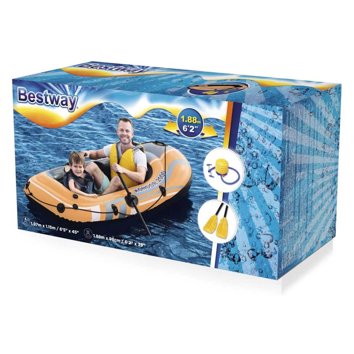 BESTWAY Bateau gonflable Kondor 2000 et rames