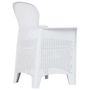 Voir la diapositive 3 : VIDAXL Ensemble de bistro 3 pcs Plastique Blanc Aspect de rotin