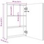 Voir la diapositive 6 : VIDAXL Armoire de salle de bain a miroir LED Chene 50x13x70 cm