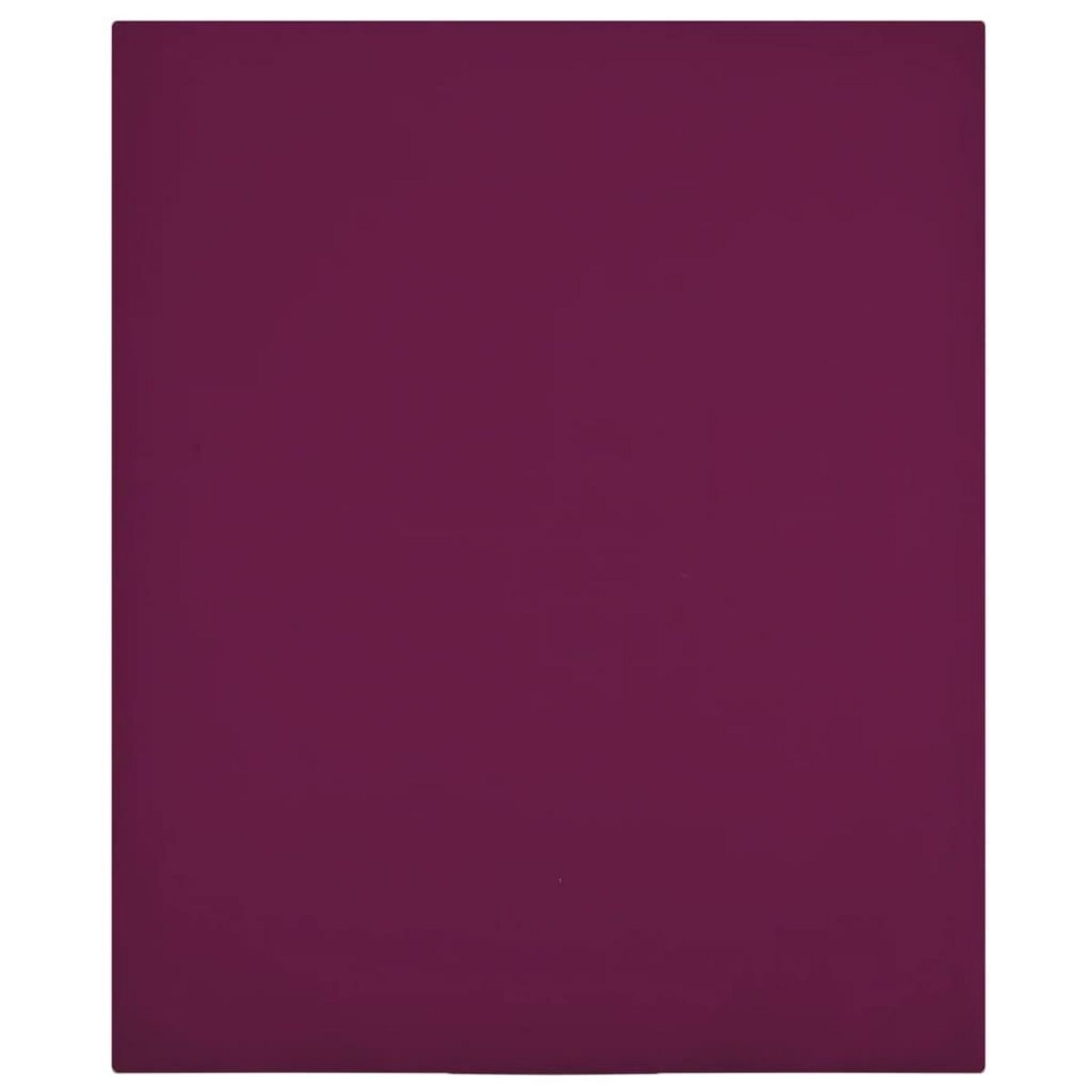 VIDAXL Drap-housse Jersey Bordeaux 180x200 cm Coton