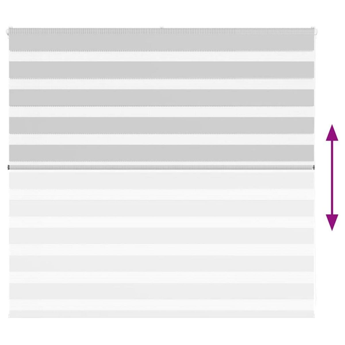 VIDAXL Store zebre gris clair largeur du tissu 160,9 cm polyester