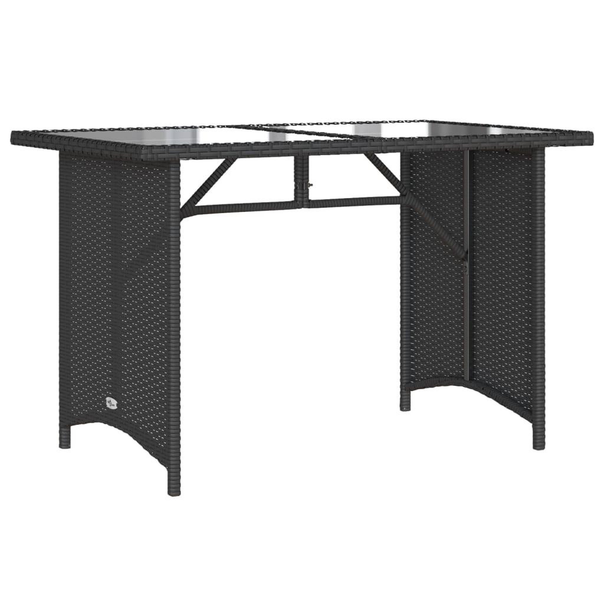 Voir la diapositive 5 : VIDAXL Ensemble a manger de jardin coussins 2pcs noir resine tressee