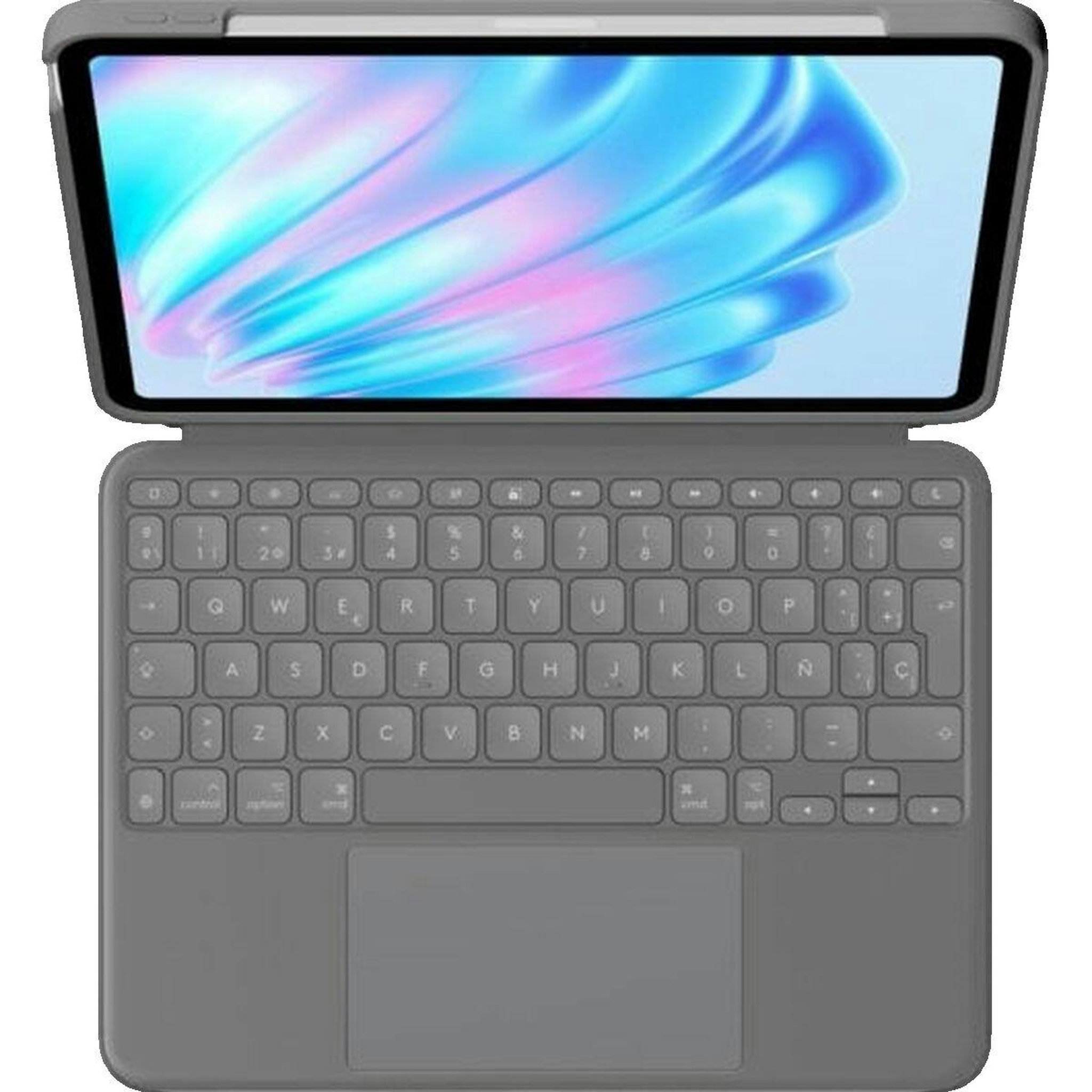 Voir la diapositive 2 : Logitech Accessoires pour tablette Logitech Combo Touch Clavier QWERTY espagnole Gris Oxford
