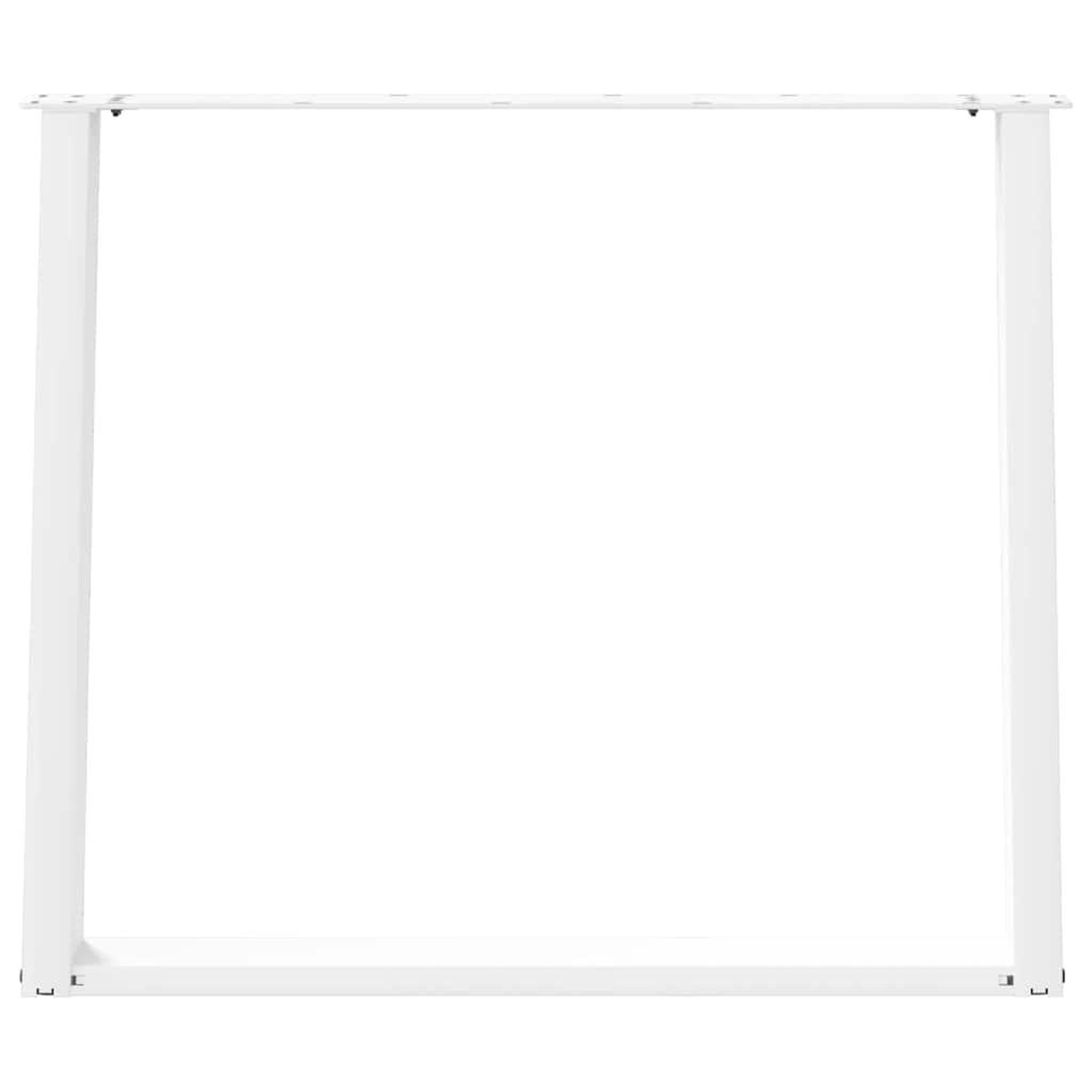 Voir la diapositive 5 : VIDAXL Pieds de table a manger forme de U 2 pcs blanc 90x(72-73) cm