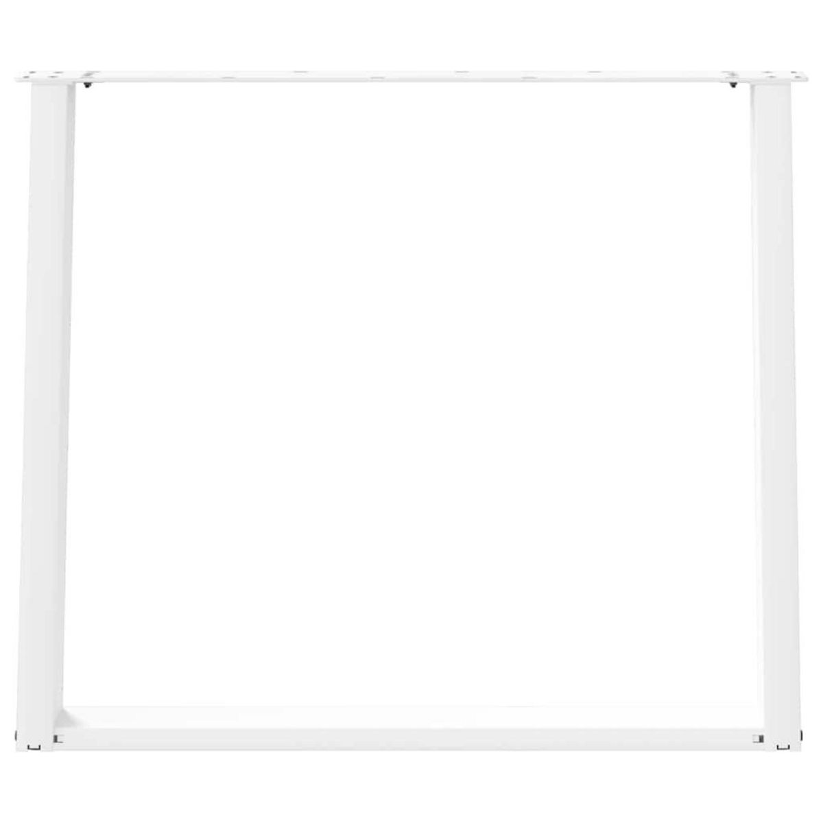 VIDAXL Pieds de table a manger forme de U 2 pcs blanc 90x(72-73) cm