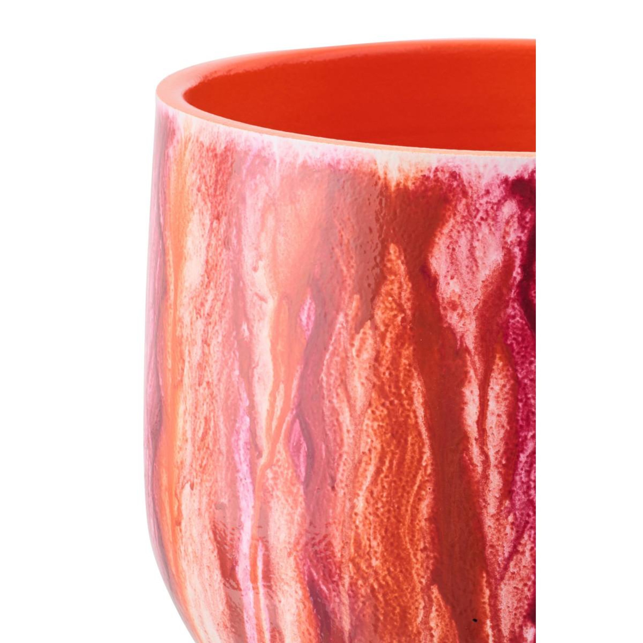 Voir la diapositive 2 : J-LINE Cache-pot en céramique  sienne  23cm multicolore