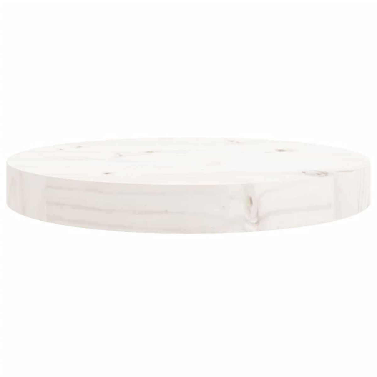 VIDAXL Dessus de table rond blanc Ø30x3 cm bois de pin massif