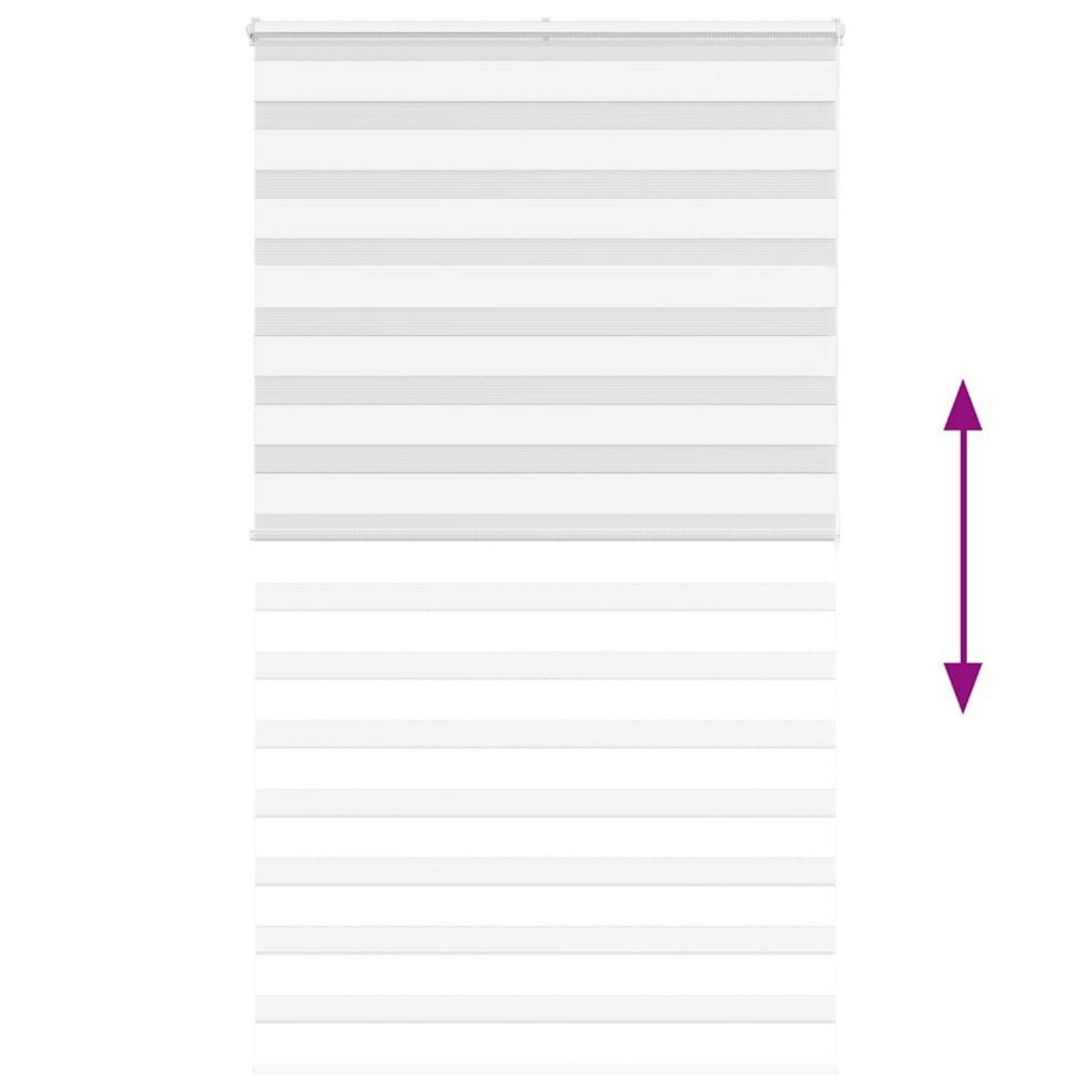 VIDAXL Store zebre blanc 120x200 cm largeur du tissu 120,9cm polyester