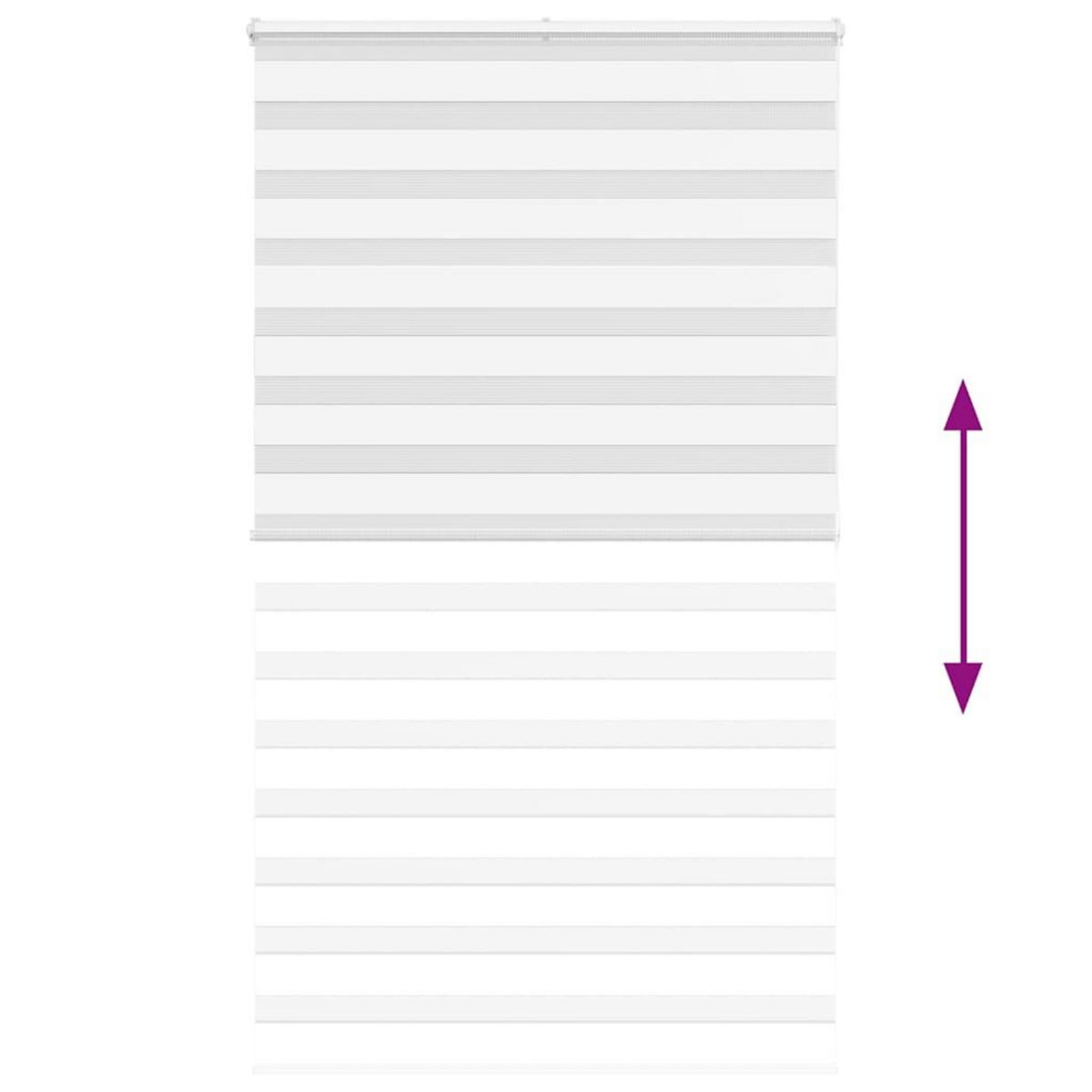 VIDAXL Store zebre blanc 120x200 cm largeur du tissu 120,9cm polyester