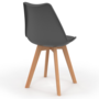 Voir la diapositive 4 : ID MARKET Lot de 6 chaises scandinaves SARA mix color gris foncé x2, terracotta x2, beige x2