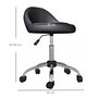 Voir la diapositive 3 : HOMCOM Tabouret à roulettes tabouret de travail pivotant 360° réglable noir