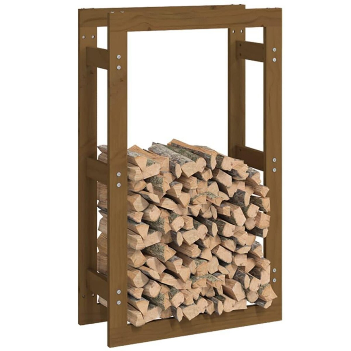 VIDAXL Support de bois de chauffage Marron miel 60x25x100 cm Bois pin