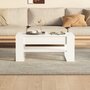 Voir la diapositive 5 : VIDAXL Table basse blanc brillant 102x55x45 cm bois d'ingenierie