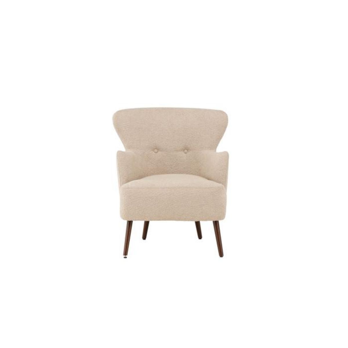 Paris Prix Fauteuil Design Bouclette  Lincoln  85cm Beige