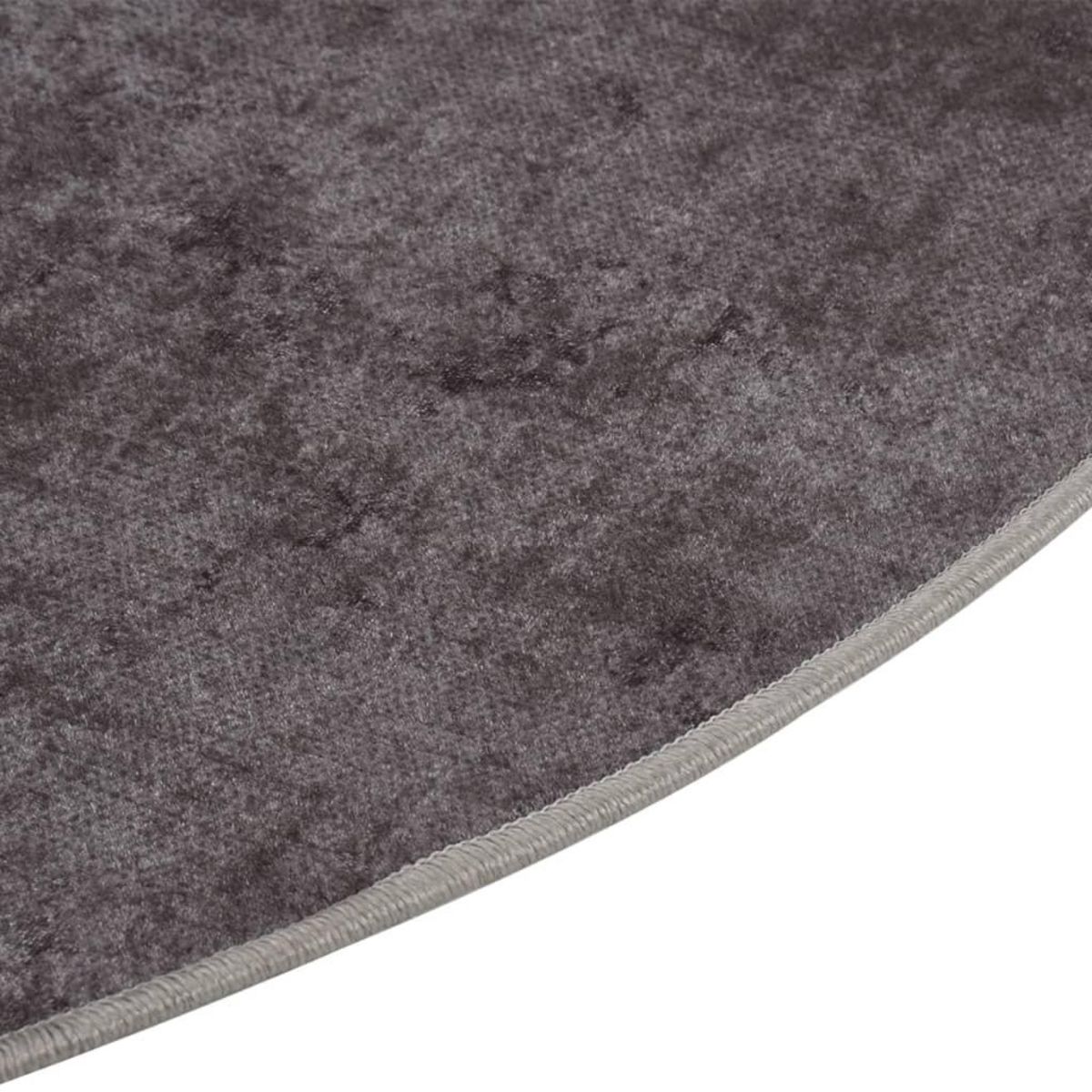 VIDAXL Tapis lavable antiderapant φ120 cm gris