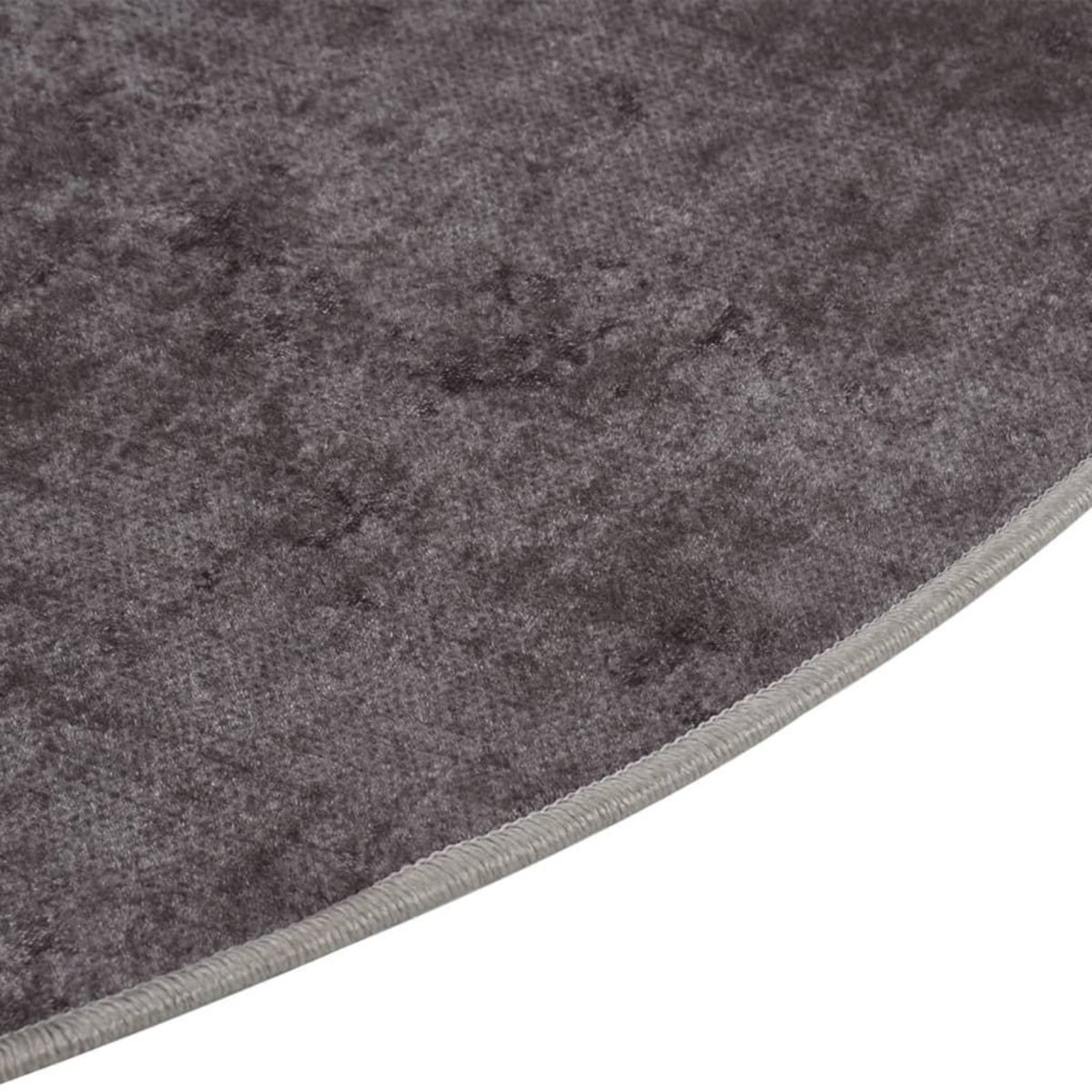 VIDAXL Tapis lavable antiderapant φ120 cm gris