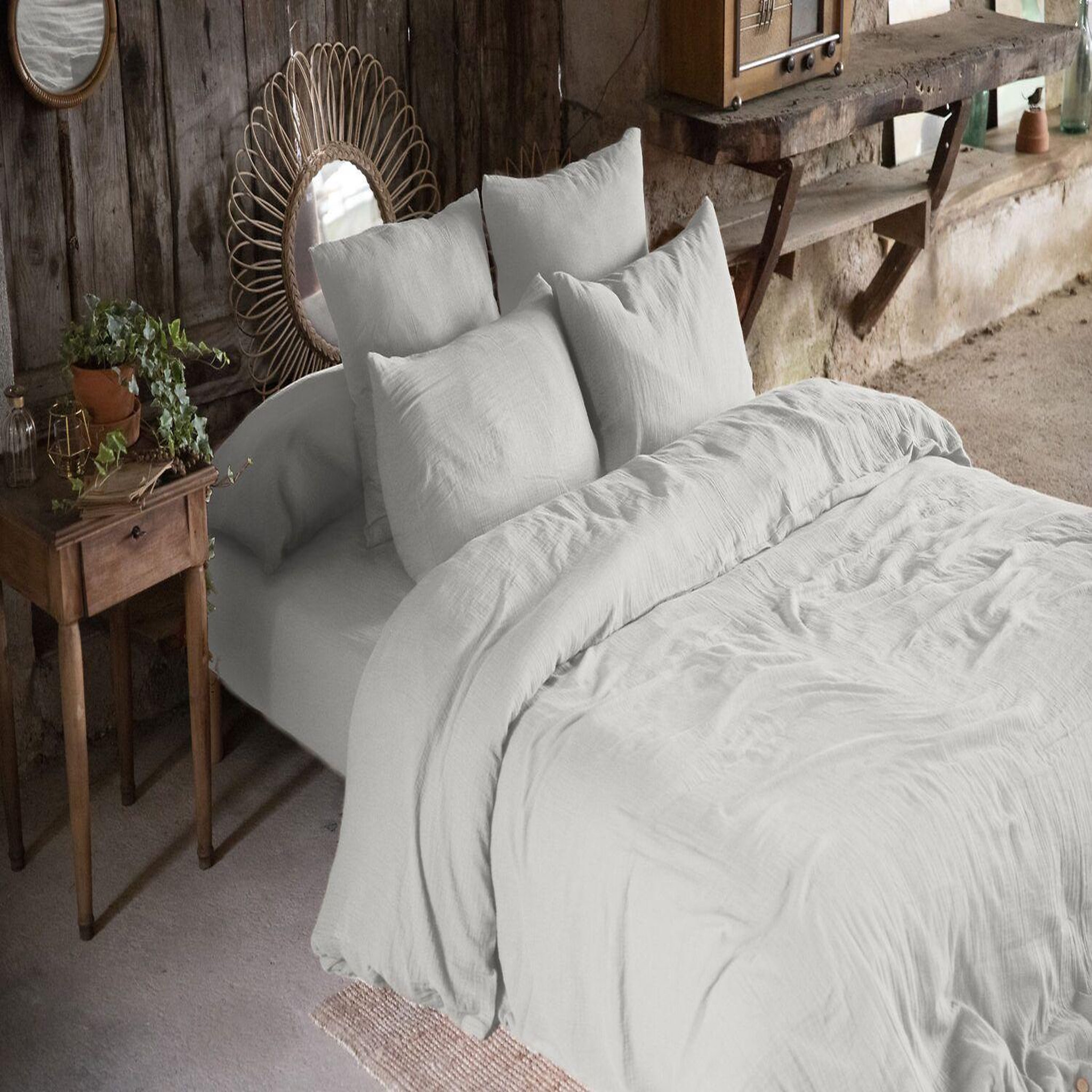Voir la diapositive 1 : Home collection Housse de couette 100% gaze de coton
