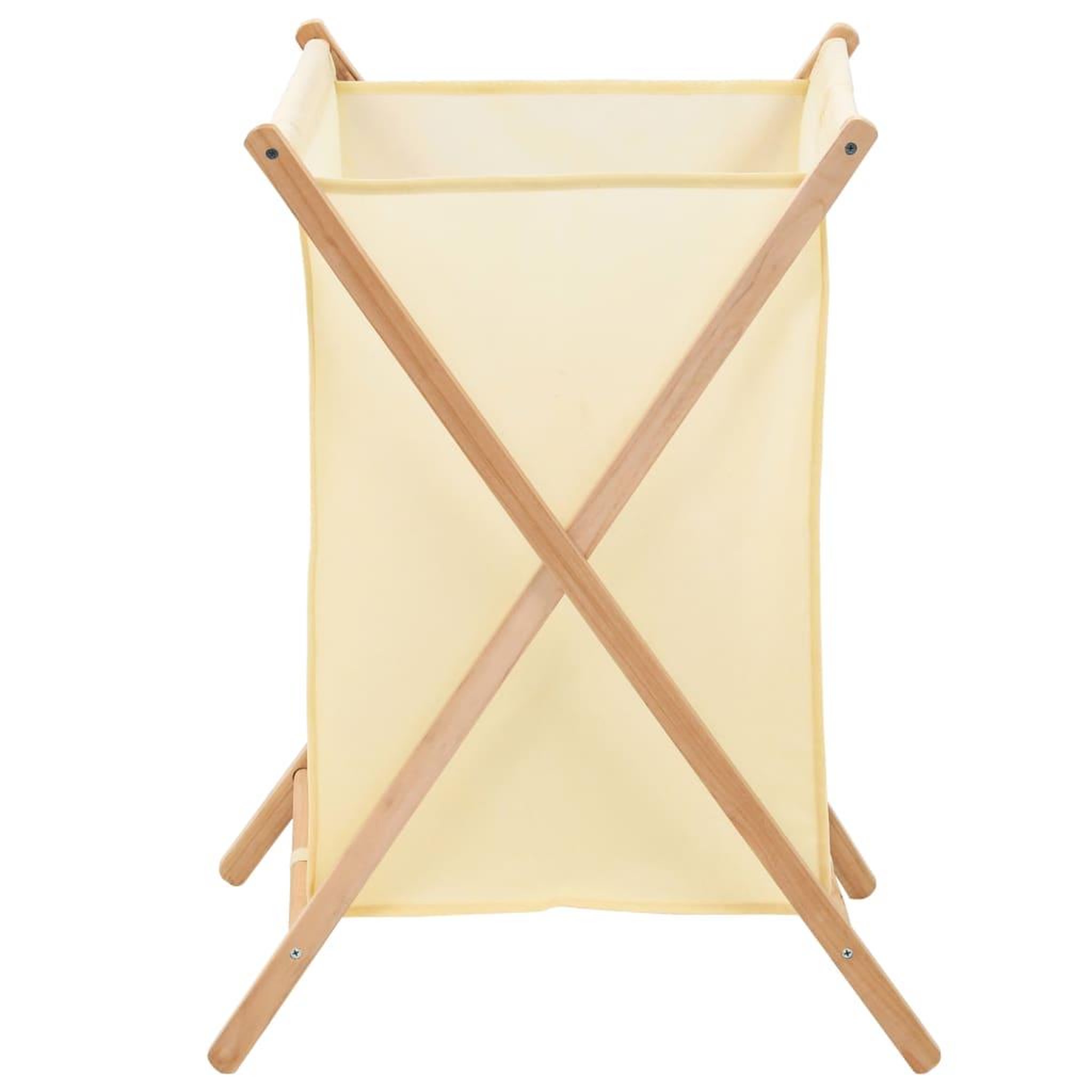 Voir la diapositive 2 : VIDAXL Panier a linge bois de cedre et textile beige 42 x 41 x 64 cm