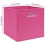 Voir la diapositive 6 : VIDAXL Boîtes de rangement 4 pcs Rose 32x32x32 cm Tissu