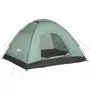 OUTSUNNY Tente de camping 2 personnes dim. 206L x 152l x 110H cm - portes zippée, poche rangement sac de transport inclus - fibre verre polyester Oxford vert