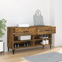 Voir la diapositive 3 : VIDAXL Meuble a chaussures Chene fume 102x35x55 cm Bois d'ingenierie