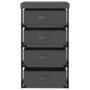 Voir la diapositive 2 : VIDAXL Etagere de rangement avec 4 paniers en tissu Acier Gris