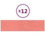 Voir la diapositive 2 : VIDAXL Panneaux muraux 12 pcs Rose 60x15 cm Velours 1,08 m²