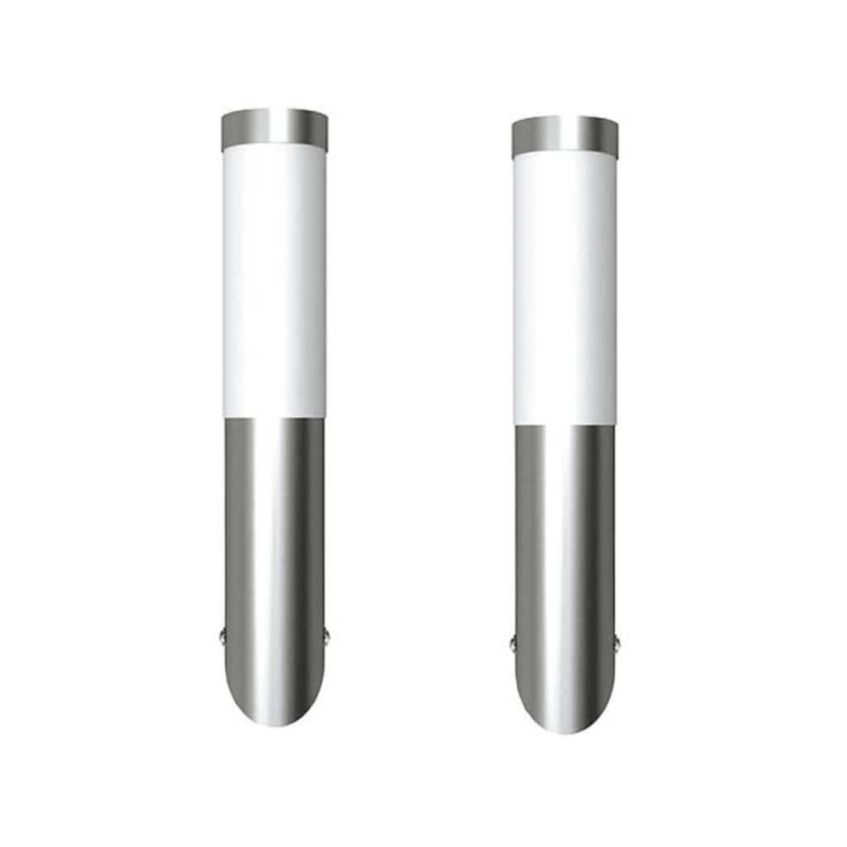 VIDAXL Applique murale d'exterieur 2 pcs Acier inoxydable