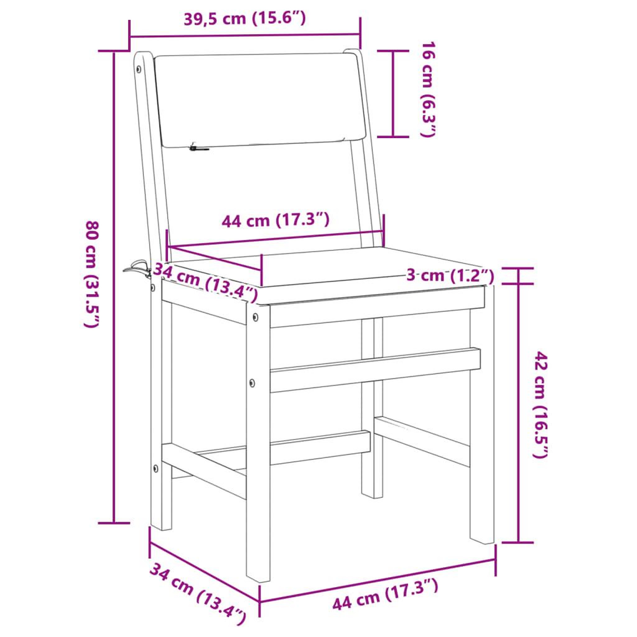 Voir la diapositive 6 : VIDAXL Ensemble de balcon avec coussins 3 pcs bois massif d'acacia