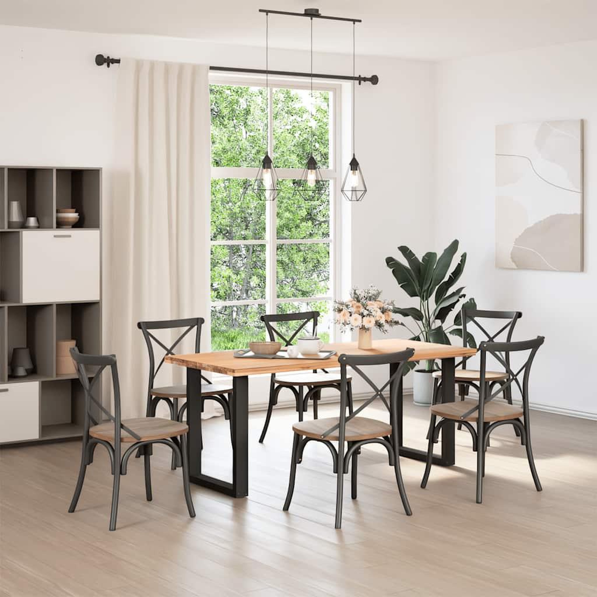 Voir la diapositive 2 : VIDAXL Pieds de table basse forme de U 2 pcs noir 70x(72-73) cm acier