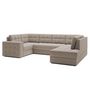Voir la diapositive 4 : BEST MOBILIER Nappa - canapé panoramique d'angle gauche 7 places convertible avec coffre en velours