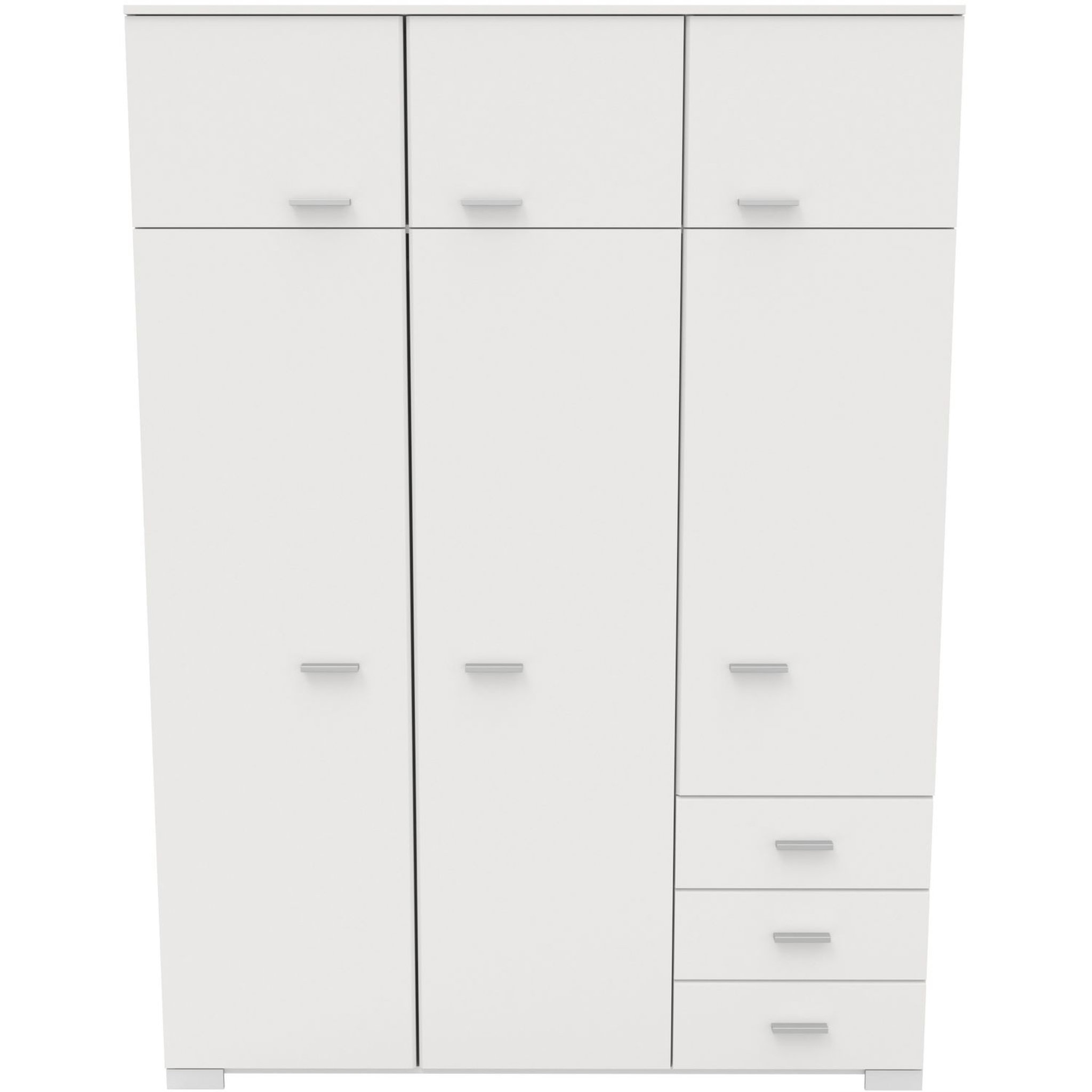 Voir la diapositive 4 : Armoire de chambre 6 portes 3 tiroirs L146cm AXELLE