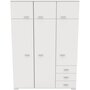 Voir la diapositive 4 : Armoire de chambre 6 portes 3 tiroirs L146cm AXELLE
