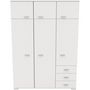 Voir la diapositive 4 : Armoire de chambre 6 portes 3 tiroirs L146cm AXELLE