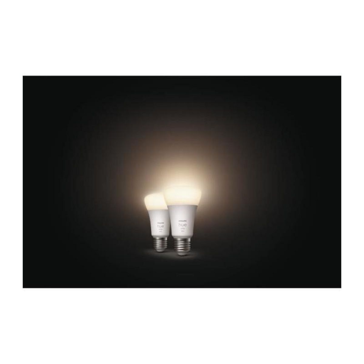 PHILIPS HUE PHILIPS Hue White Ampoules LED connectees E27 - Compatible Bluetooth pack de 2