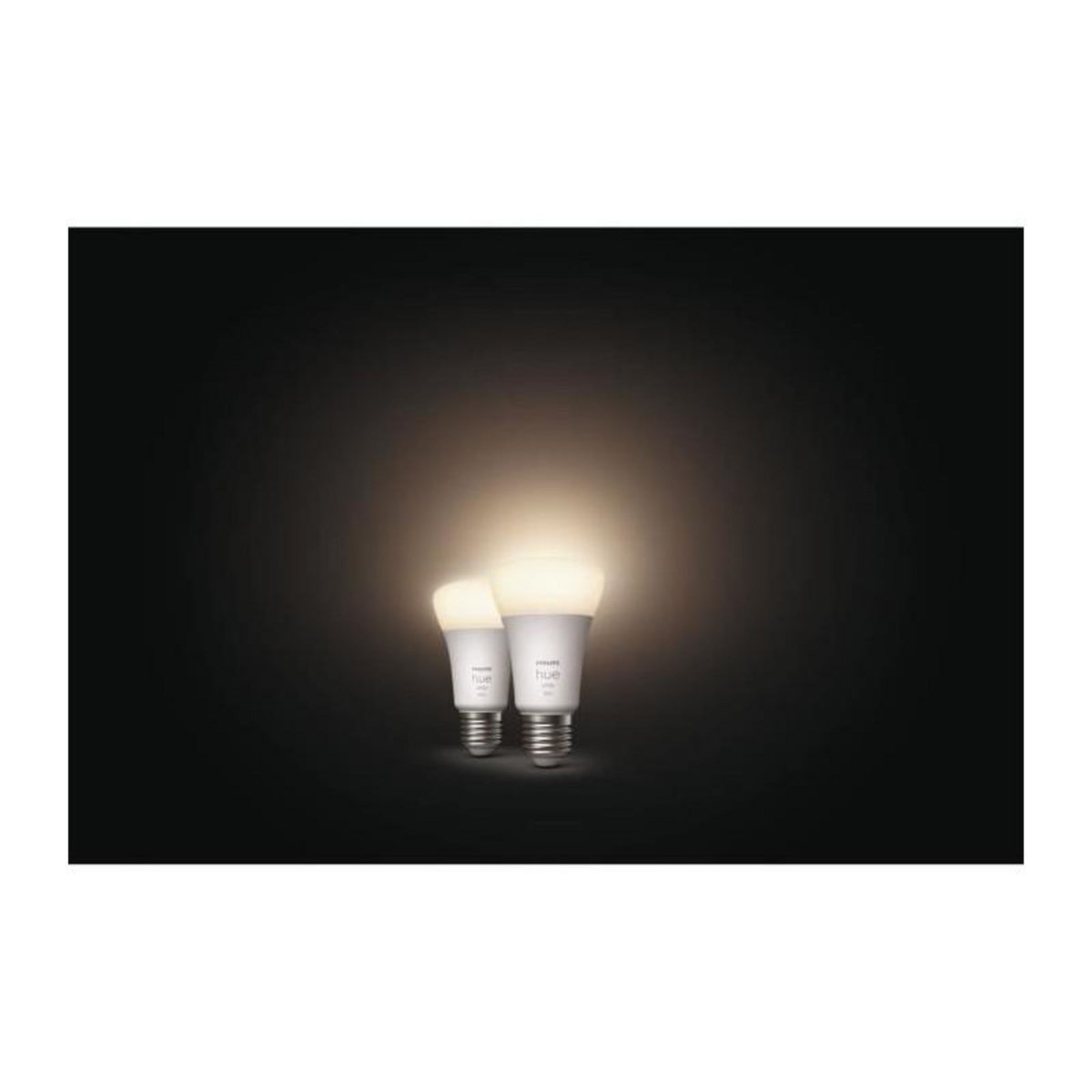PHILIPS HUE PHILIPS Hue White Ampoules LED connectees E27 - Compatible Bluetooth pack de 2