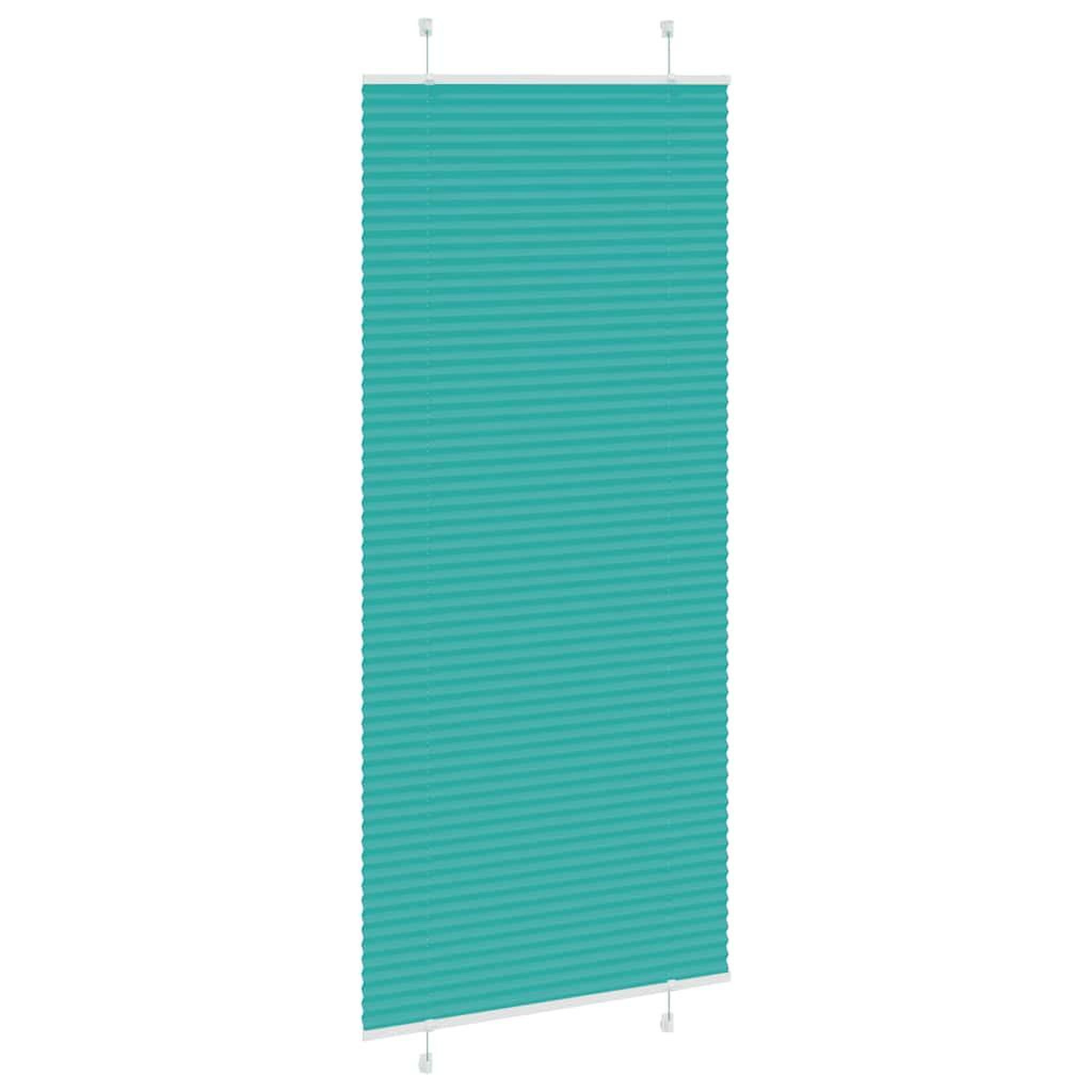 Voir la diapositive 4 : VIDAXL Store plisse vert petrole 95x200 cm largeur du tissu 94,4 cm
