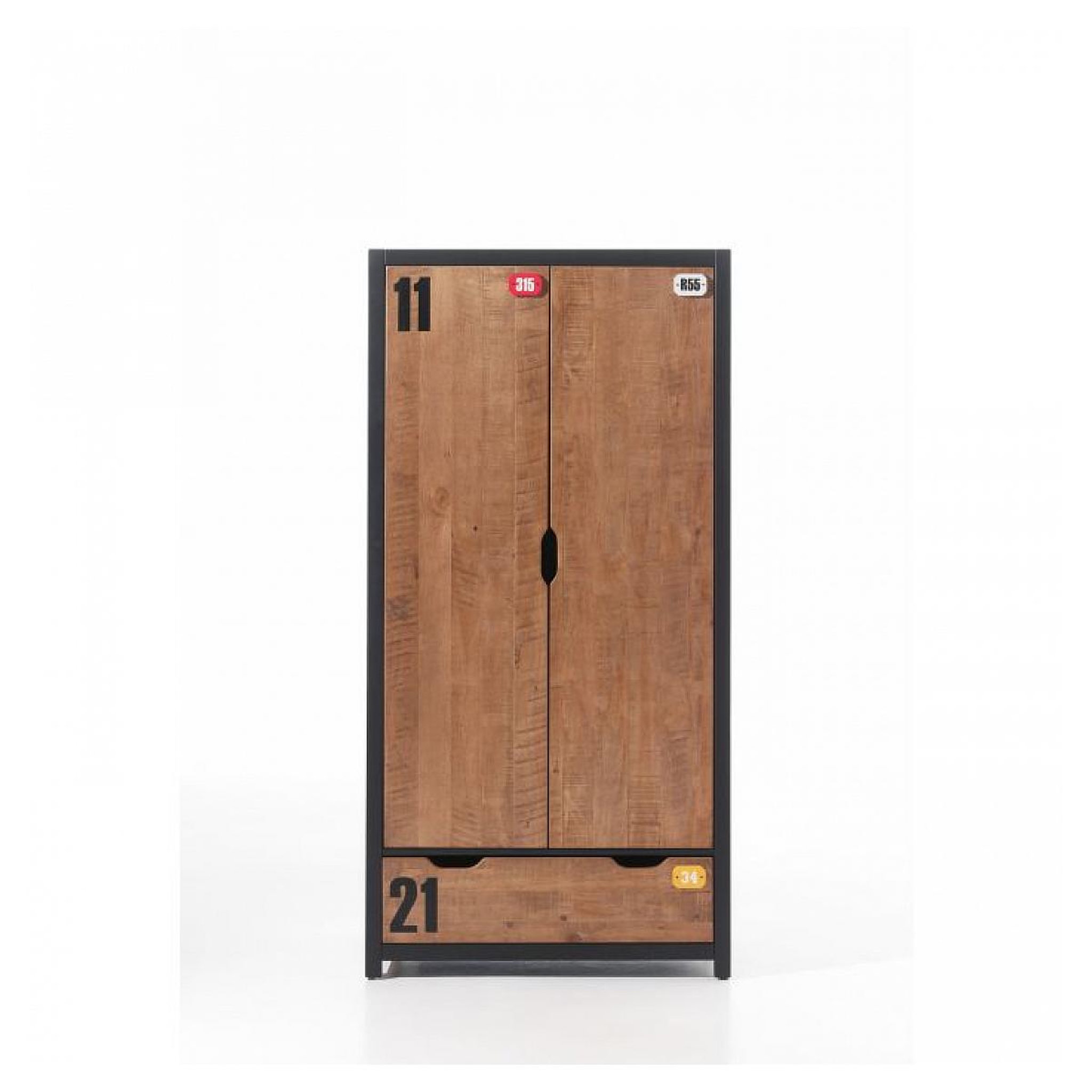 Voir la diapositive 6 : Vipack Ensemble de meubles 'Alex' bureau et armoire 2 portes