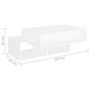 Voir la diapositive 6 : VIDAXL Table basse Blanc 105x55x32 cm Bois d'ingenierie