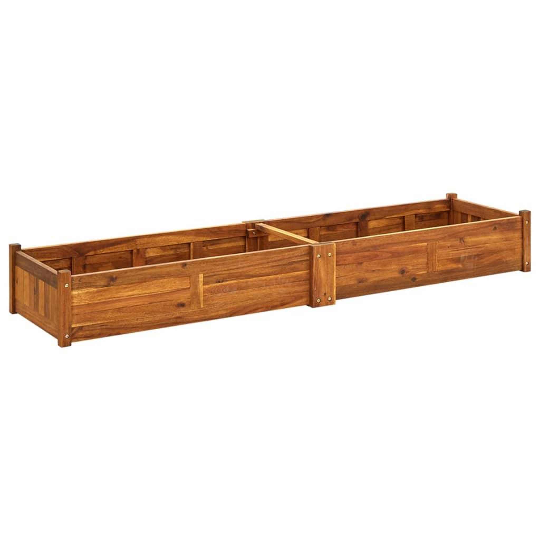 Voir la diapositive 1 : VIDAXL Lit sureleve de jardin Bois d'acacia 200x50x25 cm