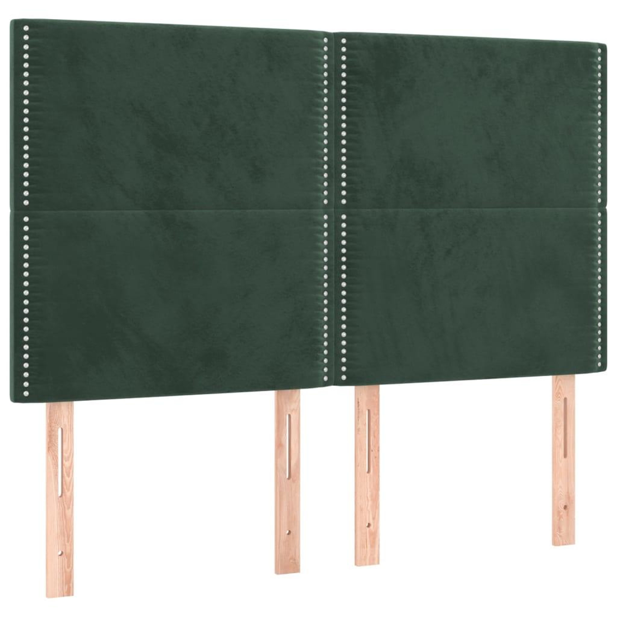 Voir la diapositive 2 : VIDAXL Tetes de lit 4 pcs Vert fonce 72x5x78/88 cm Velours