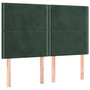 Voir la diapositive 2 : VIDAXL Tetes de lit 4 pcs Vert fonce 72x5x78/88 cm Velours